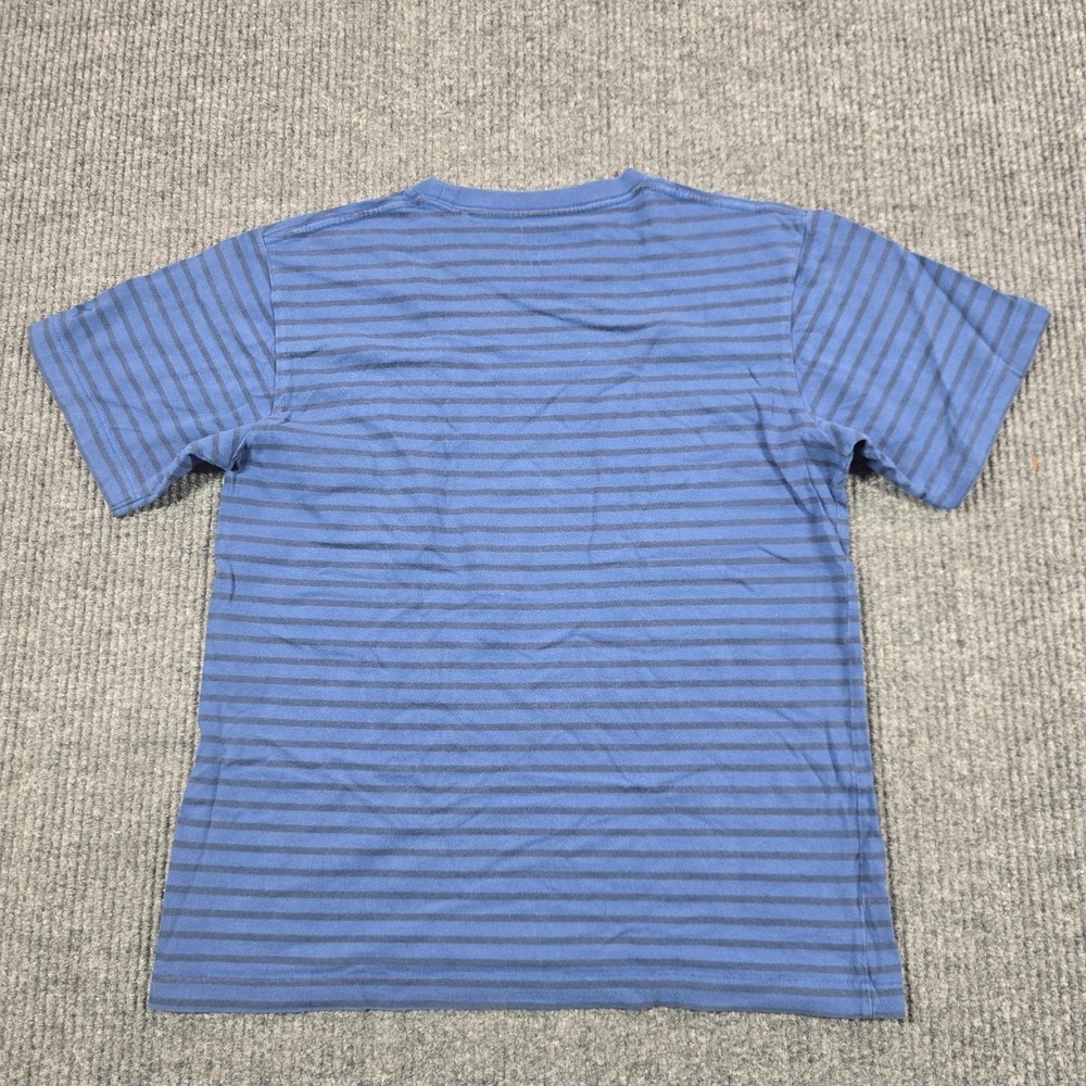 Uniqlo UT KAWS Shirt Mens Small Blue Striped Embroidered Face Graphic Tee - Picture 3 of 5